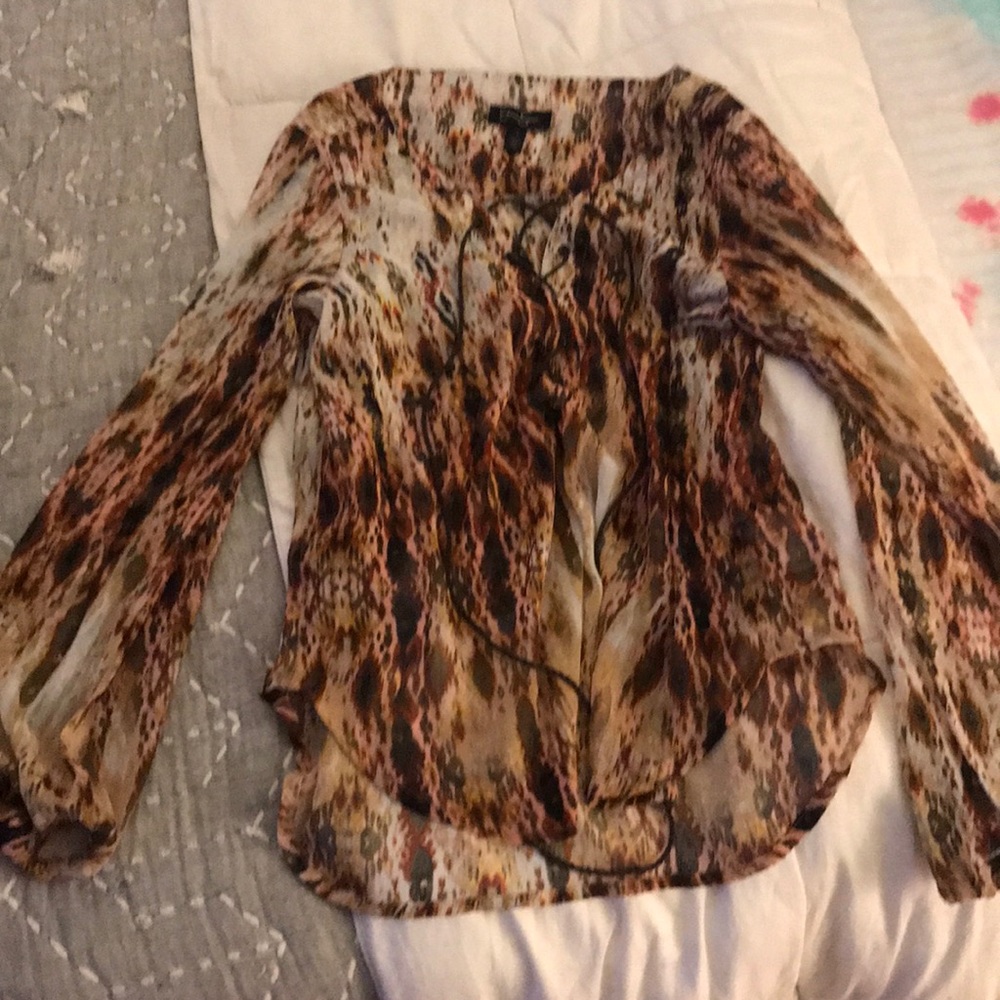 Flowy and slightly sheer blouse